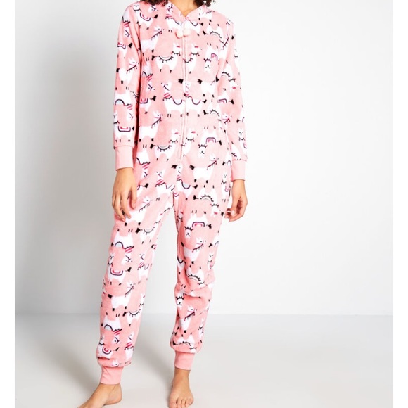 Modcloth Other - MODCLOTH Alpaca pink sleep onesie size M